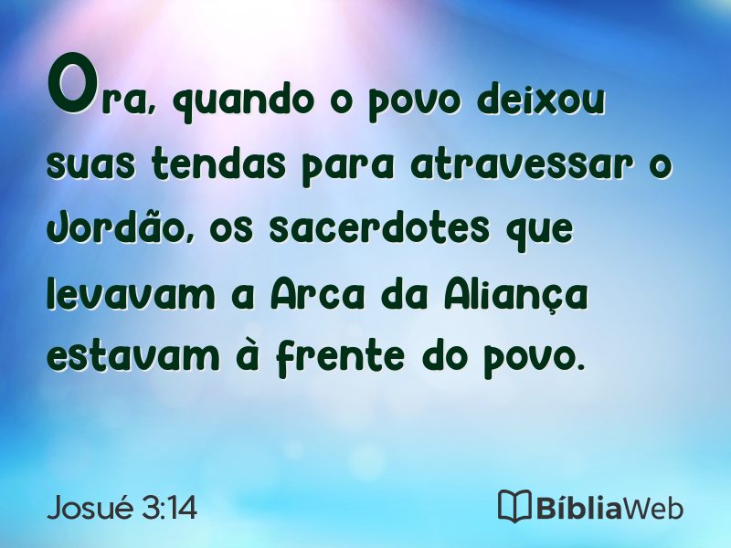 Josué 3:14 em imagem para compartilhar