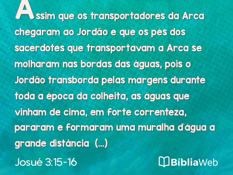 Josué 3:15-16 em imagem para compartilhar