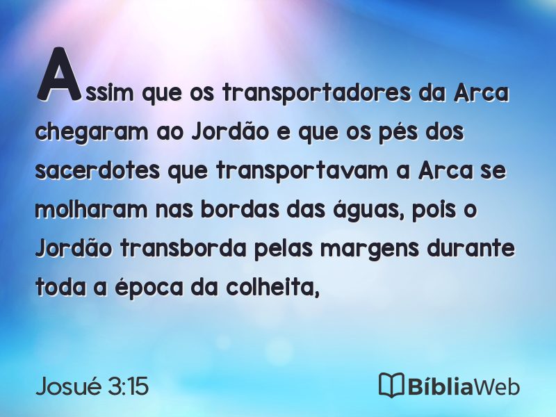 Josué 3:15 em imagem para compartilhar