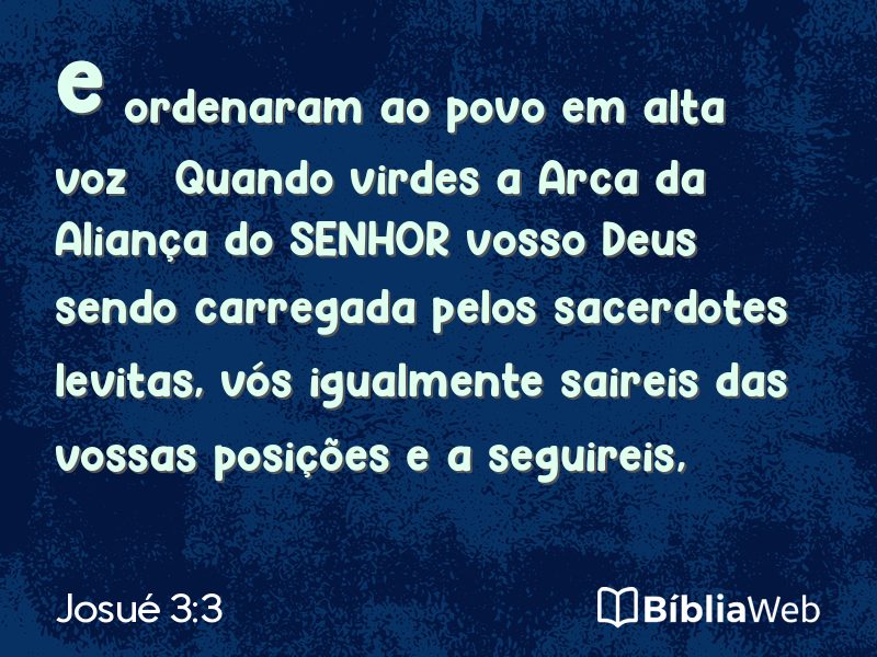Josué 3:3 em imagem para compartilhar