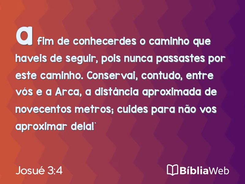 Josué 3:4 em imagem para compartilhar