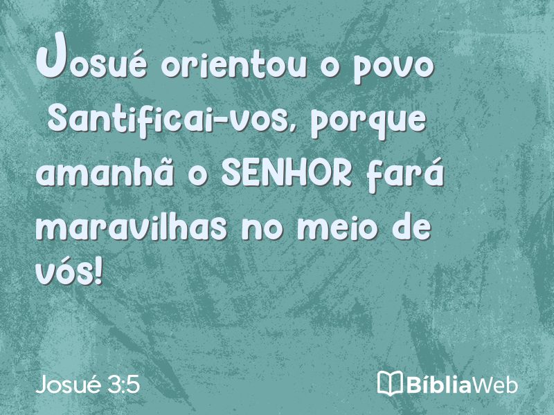 Josué 3:5 em imagem para compartilhar