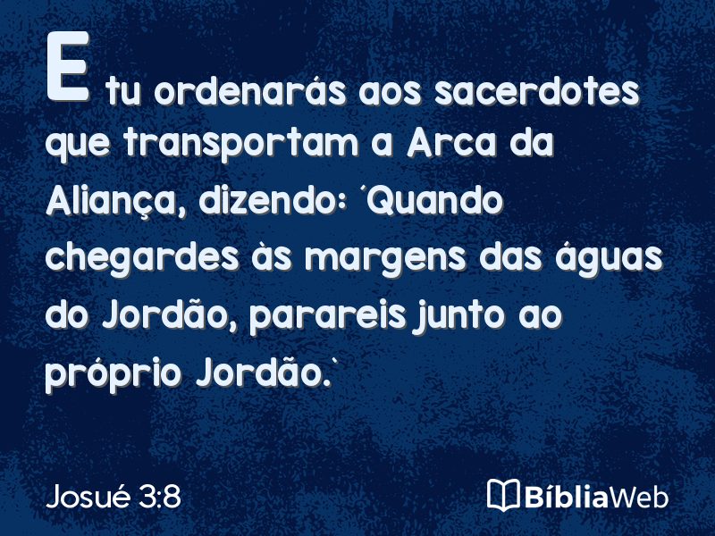 Josué 3:8 em imagem para compartilhar