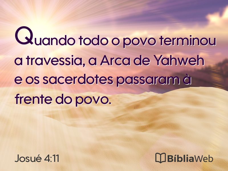 Josué 4:11 em imagem para compartilhar