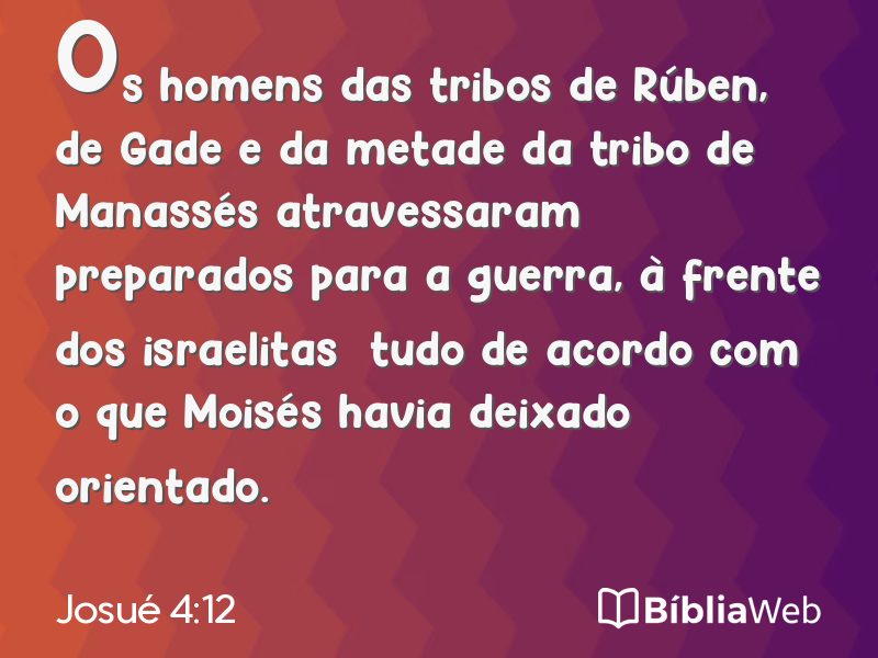 Josué 4:12 em imagem para compartilhar