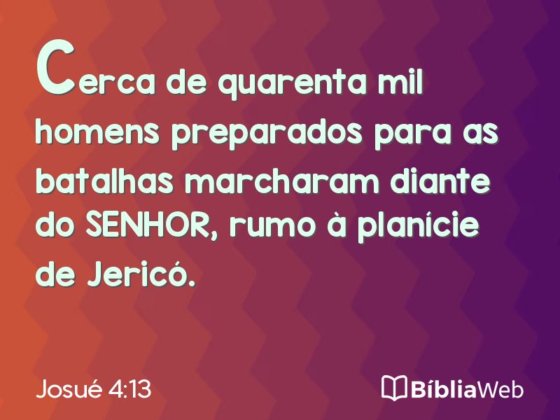 Josué 4:13 em imagem para compartilhar