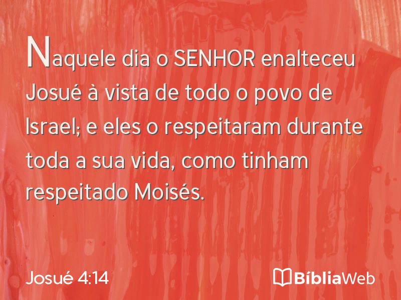 Josué 4:14 em imagem para compartilhar