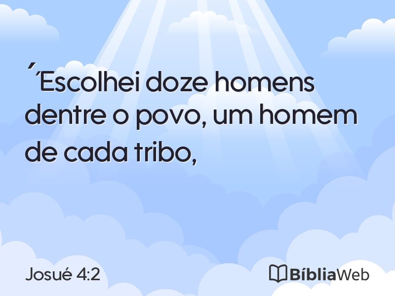 Josué 4:2 em imagem para compartilhar