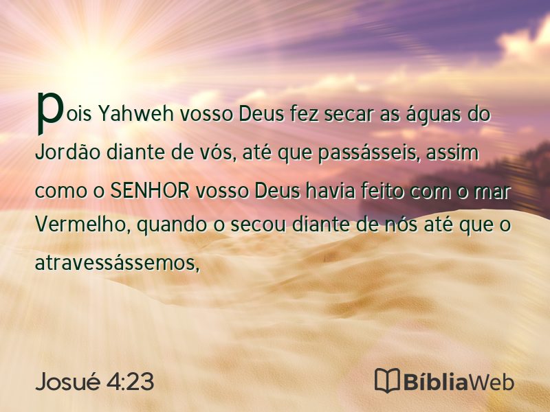 Josué 4:23 em imagem para compartilhar