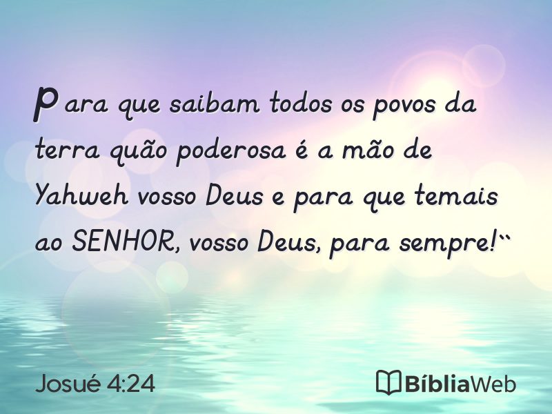 Josué 4:24 em imagem para compartilhar