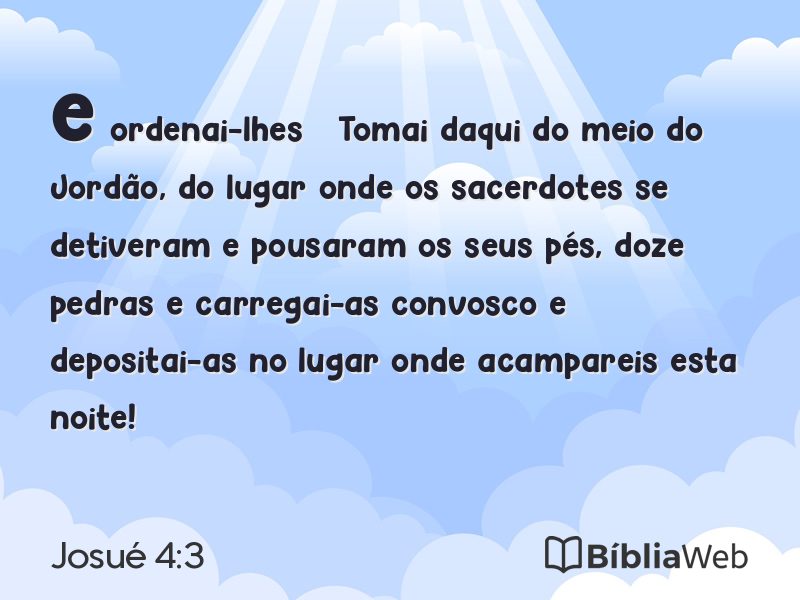 Josué 4:3 em imagem para compartilhar