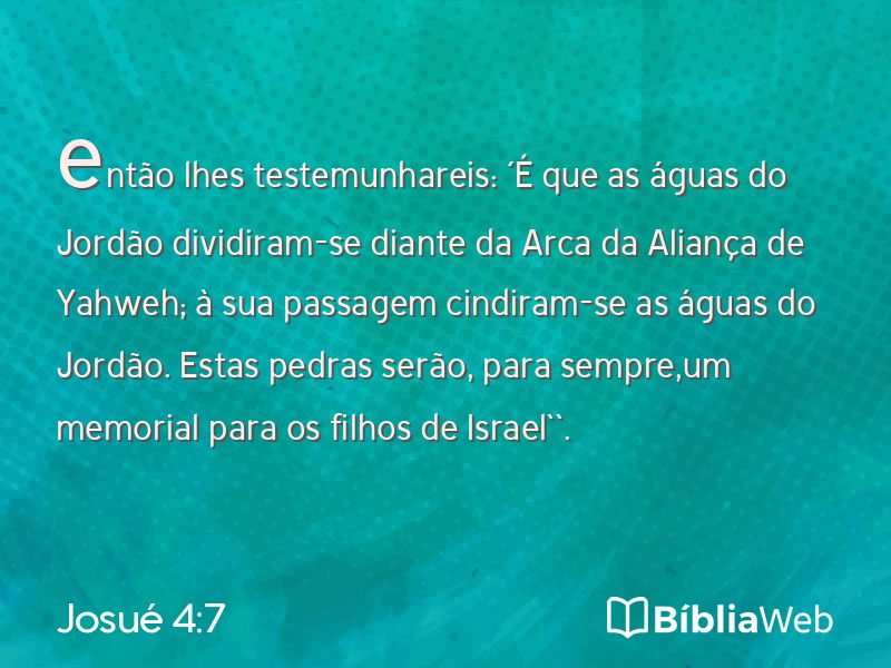 Josué 4:7 em imagem para compartilhar