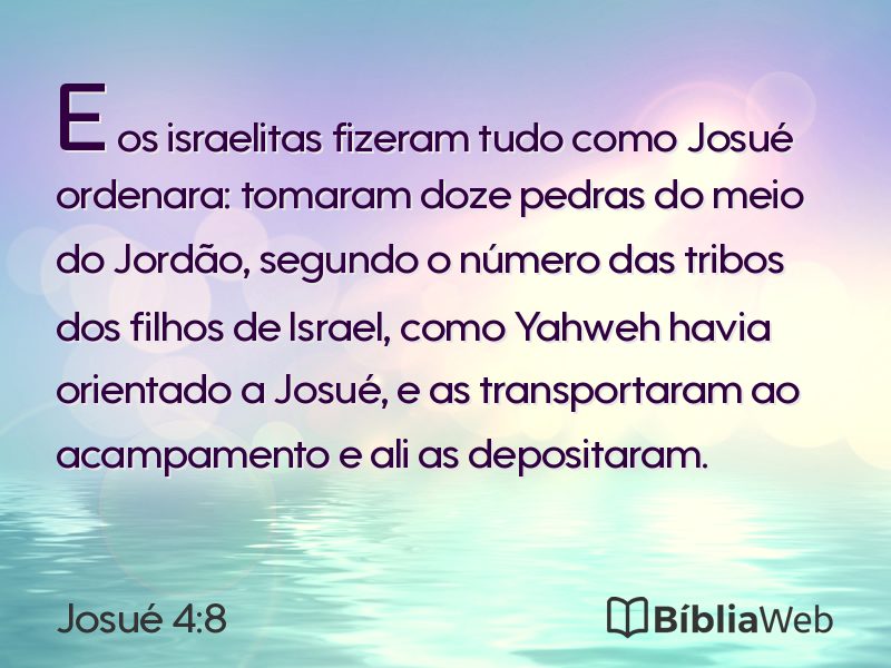 Josué 4:8 em imagem para compartilhar