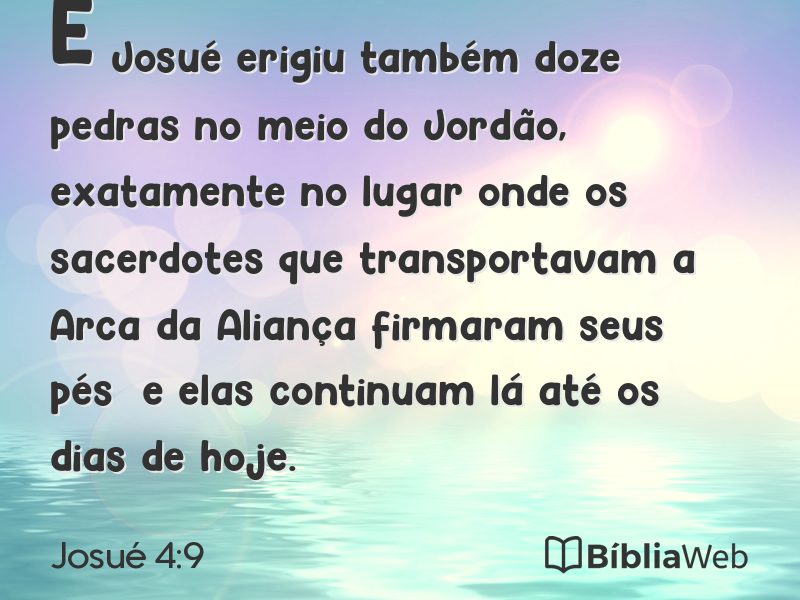 Josué 4:9 em imagem para compartilhar