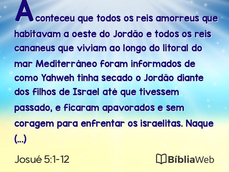 Josué 5:1-12 em imagem para compartilhar