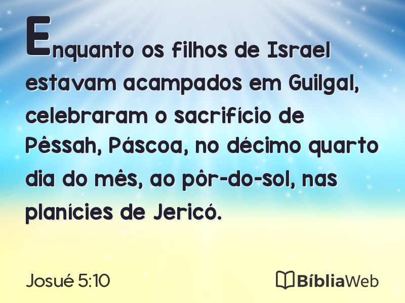 Josué 5:10 em imagem para compartilhar