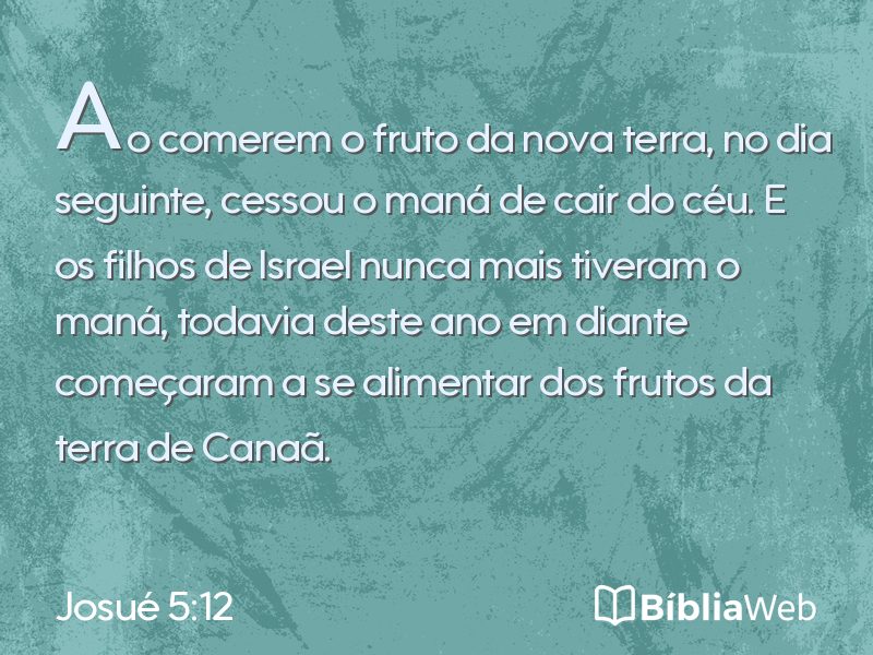 Josué 5:12 em imagem para compartilhar