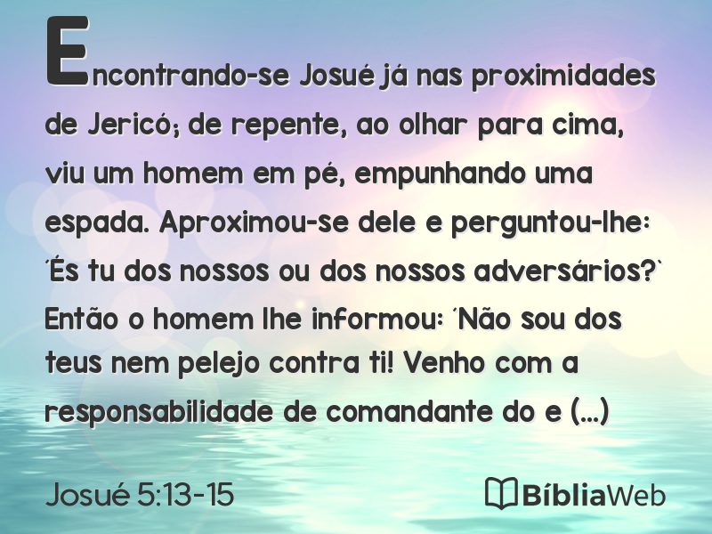 Josué 5:13-15 em imagem para compartilhar