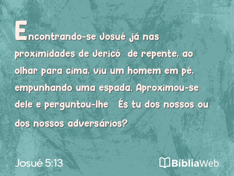 Josué 5:13 em imagem para compartilhar