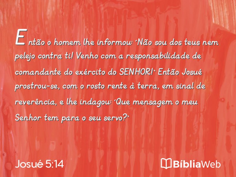 Josué 5:14 em imagem para compartilhar
