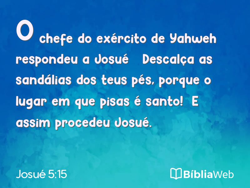 Josué 5:15 em imagem para compartilhar