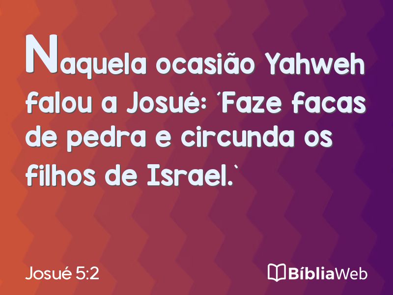 Josué 5:2 em imagem para compartilhar