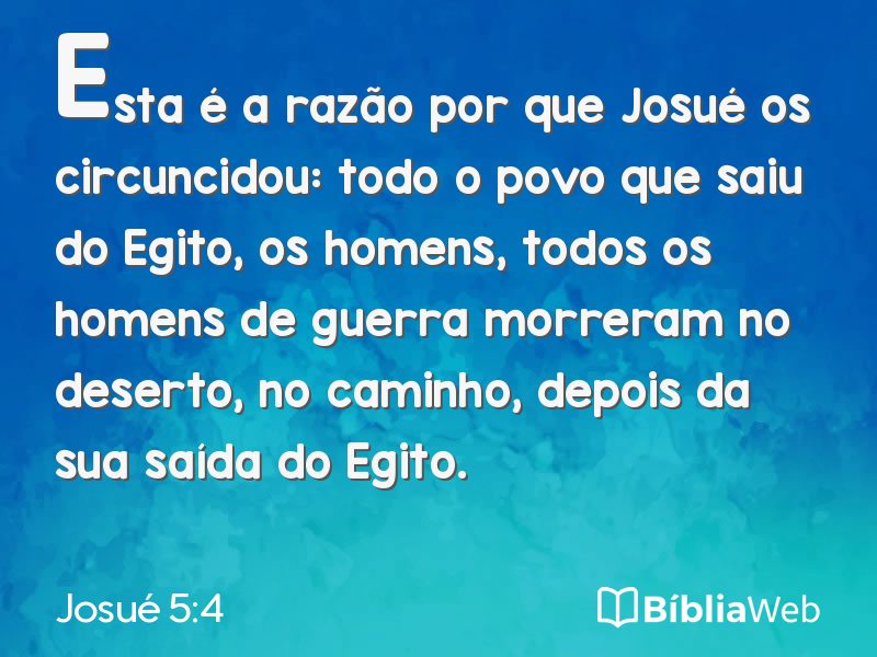 Josué 5:4 em imagem para compartilhar