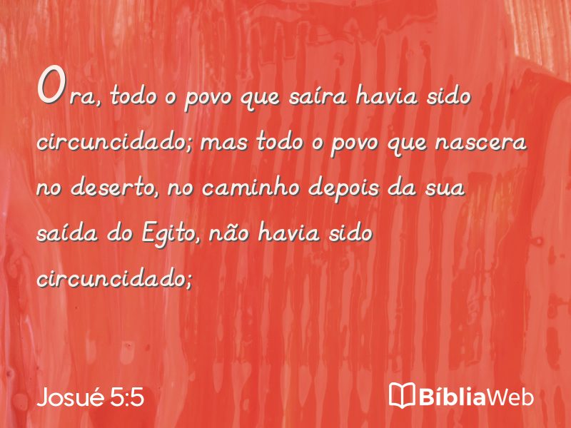 Josué 5:5 em imagem para compartilhar