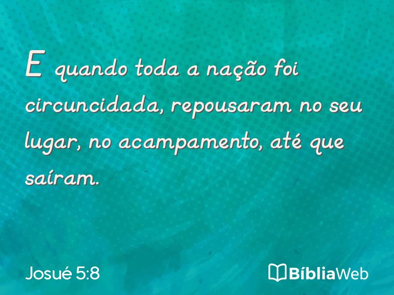 Josué 5:8 em imagem para compartilhar