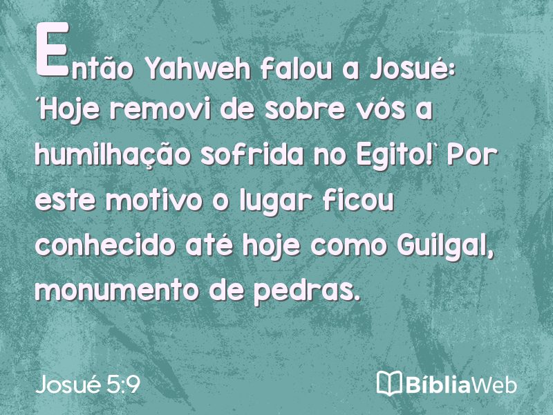 Josué 5:9 em imagem para compartilhar