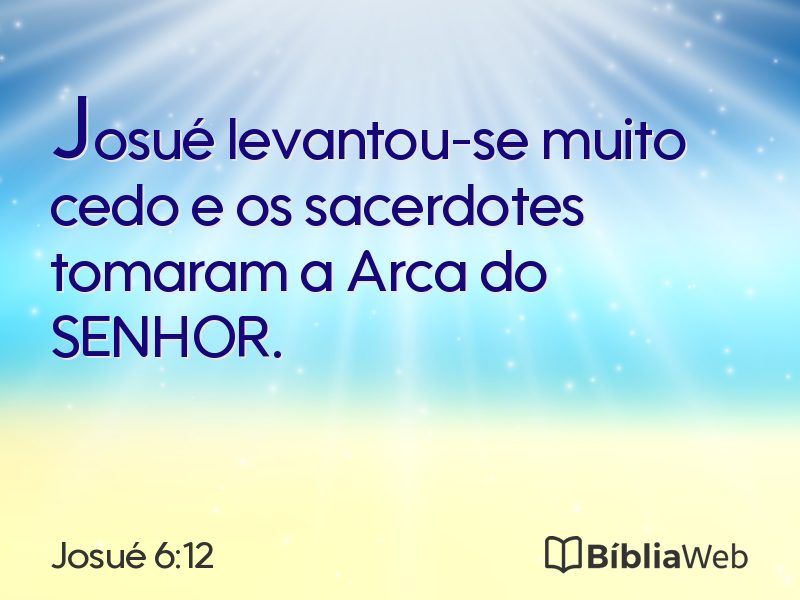 Josué 6:12 em imagem para compartilhar