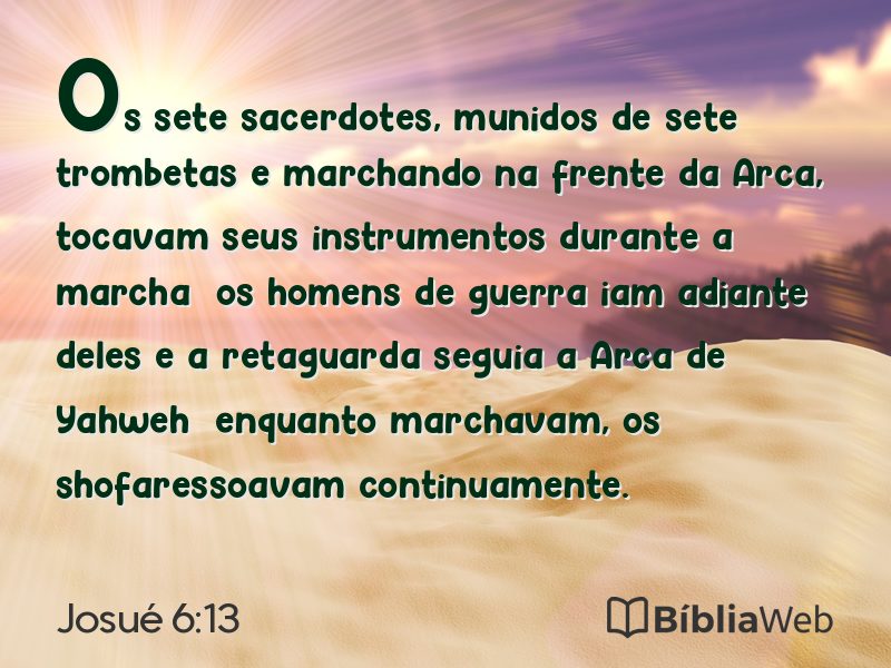 Josué 6:13 em imagem para compartilhar
