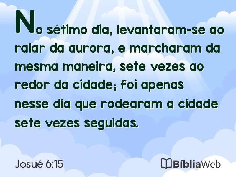 Josué 6:15 em imagem para compartilhar