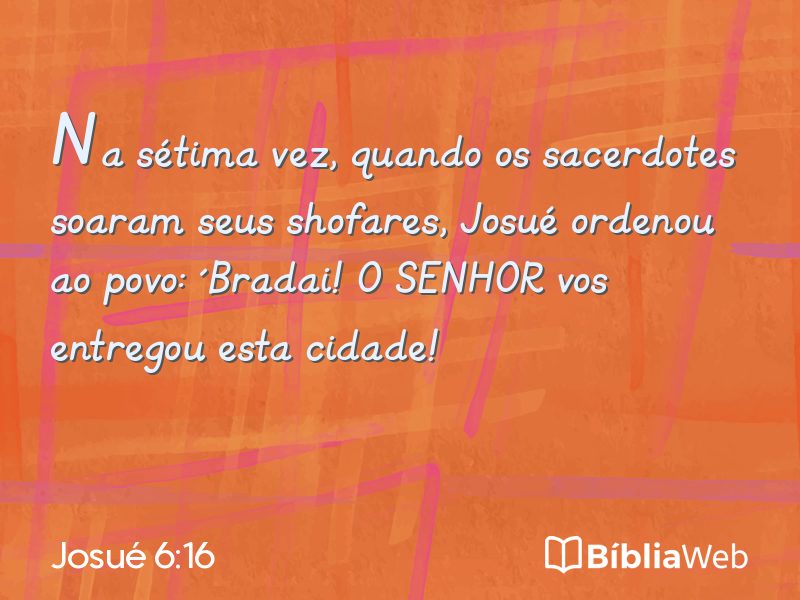 Josué 6:16 em imagem para compartilhar