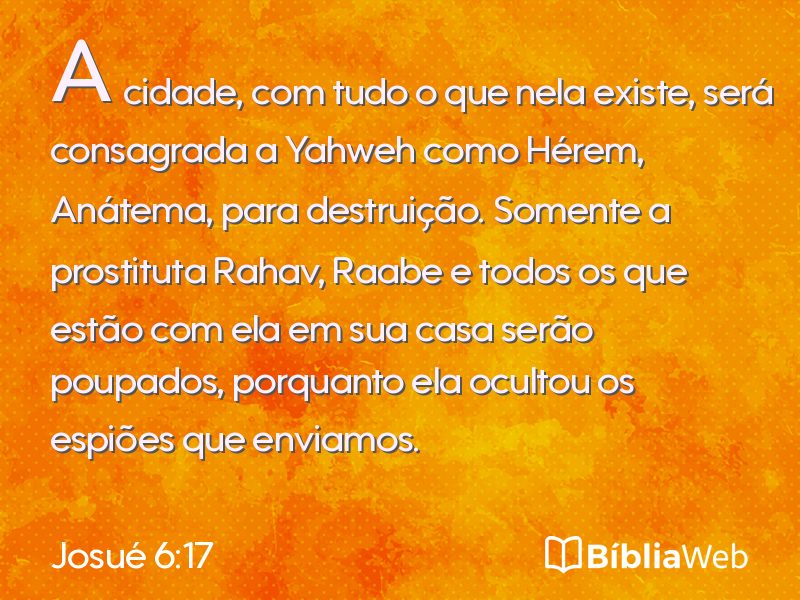 Josué 6:17 em imagem para compartilhar