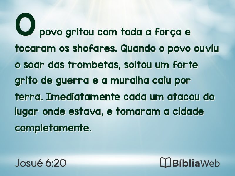 Josué 6:20 em imagem para compartilhar