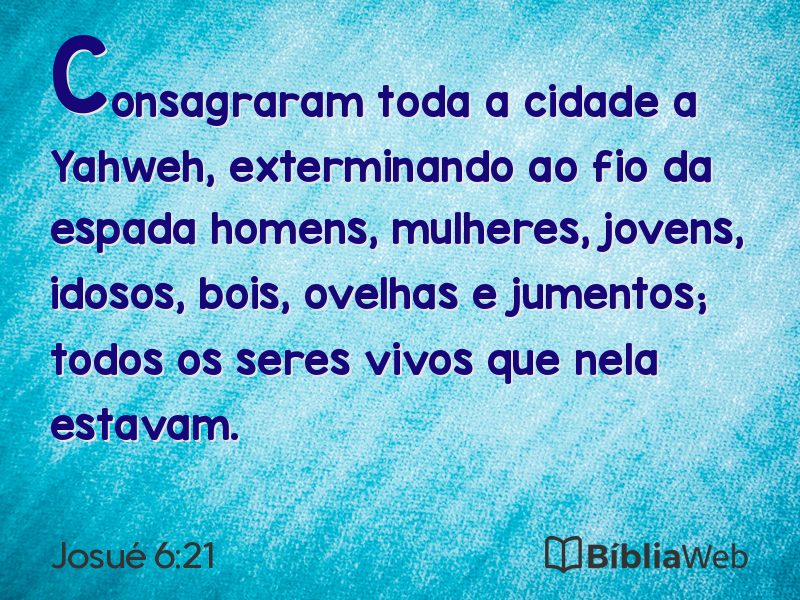 Josué 6:21 em imagem para compartilhar