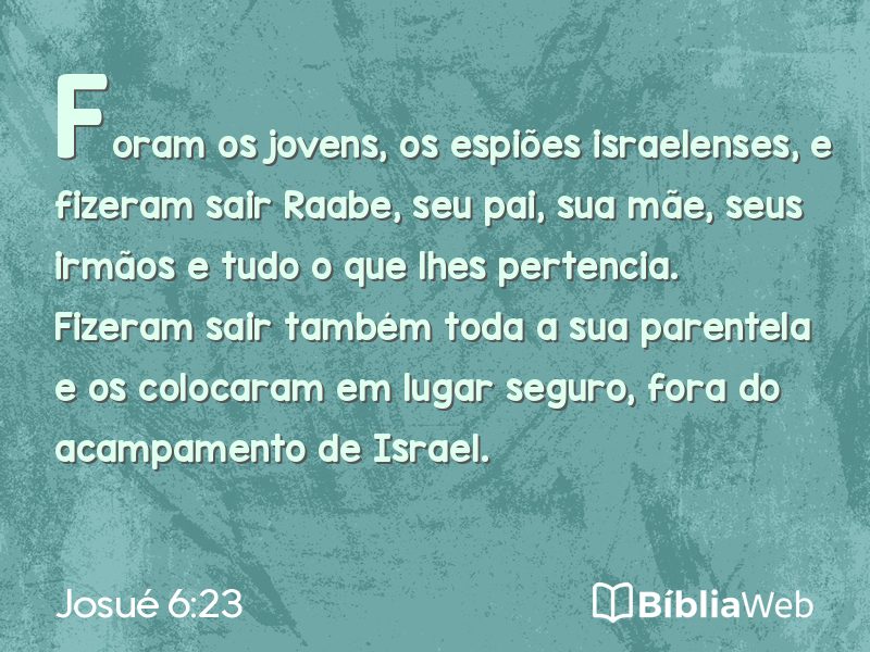 Josué 6:23 em imagem para compartilhar