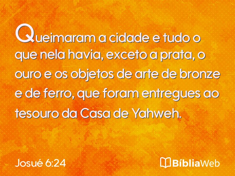 Josué 6:24 em imagem para compartilhar