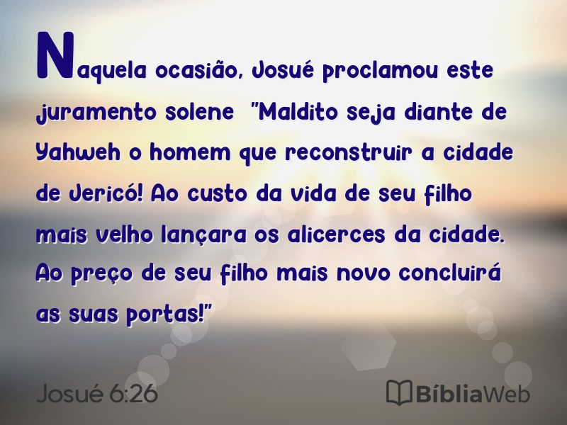 Josué 6:26 em imagem para compartilhar