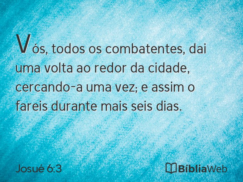 Josué 6:3 em imagem para compartilhar