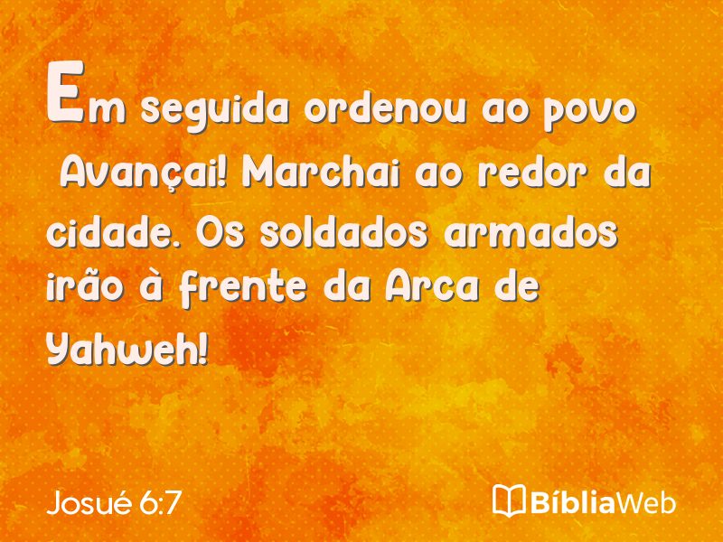 Josué 6:7 em imagem para compartilhar