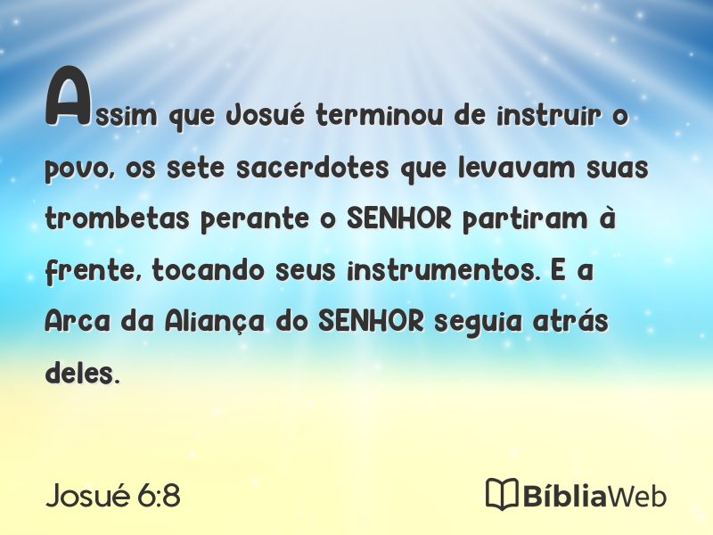 Josué 6:8 em imagem para compartilhar