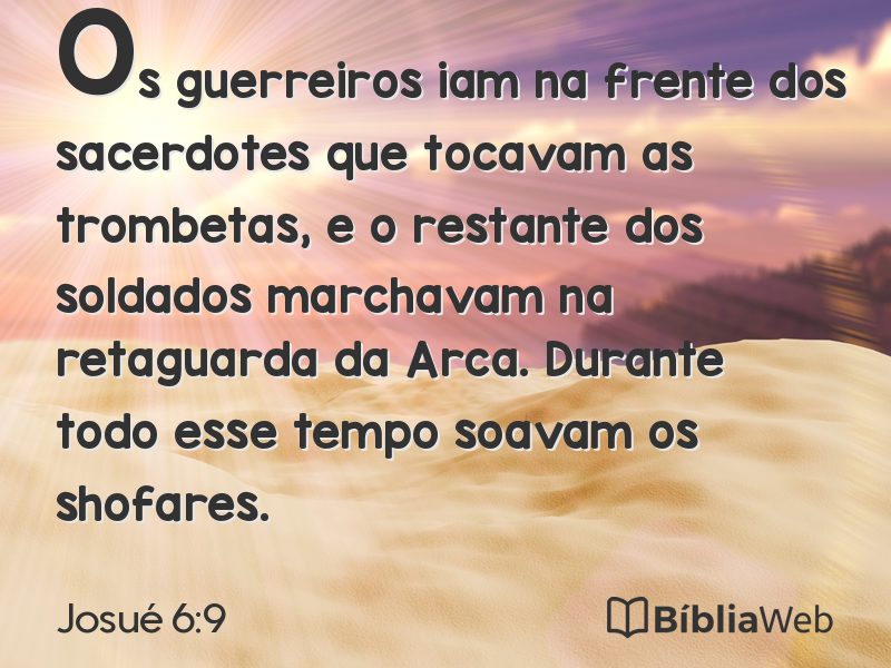 Josué 6:9 em imagem para compartilhar