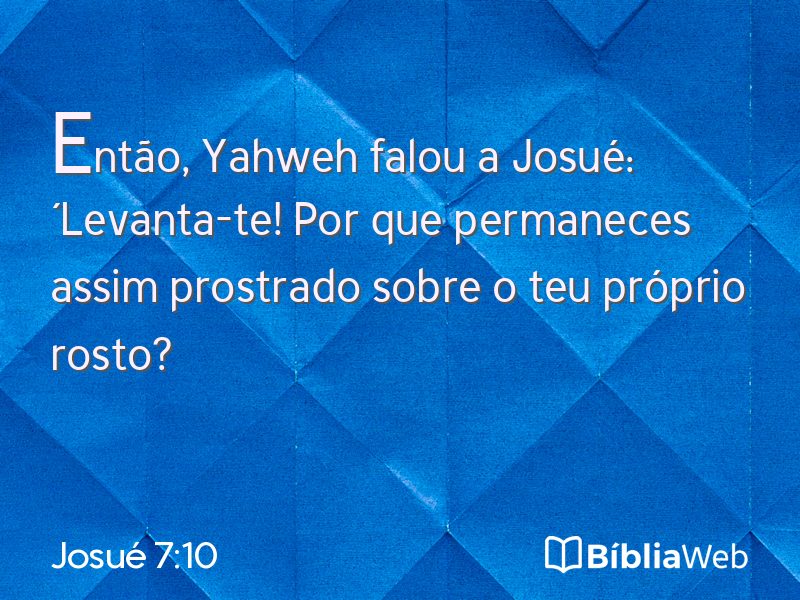 Josué 7:10 em imagem para compartilhar
