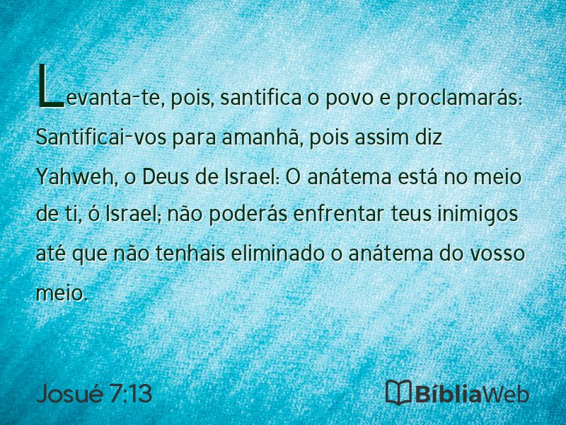 Josué 7:13 em imagem para compartilhar