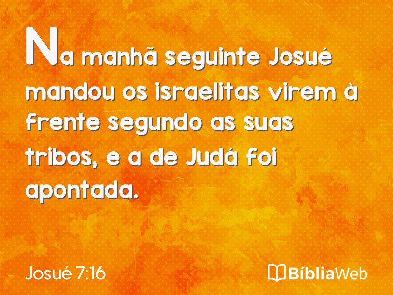 Josué 7:16 em imagem para compartilhar