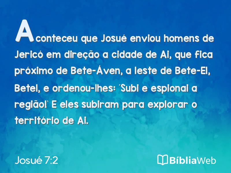Josué 7:2 em imagem para compartilhar