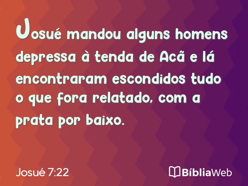 Josué 7:22 em imagem para compartilhar