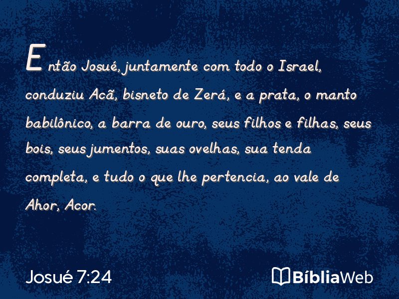 Josué 7:24 em imagem para compartilhar